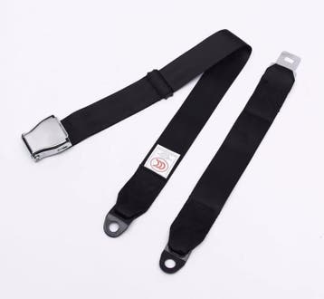 2 Point Airplane Buckle Lap Seat Belts Black, Ophalen of Verzenden, Nieuw