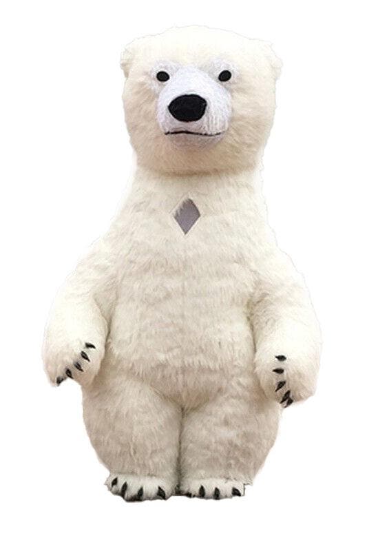 KIMU® Mega Opblaasbare Mascotte IJsbeer 2.6 Meter Kostuum Op, Kleding | Heren, Carnavalskleding en Feestkleding, Kleding, Nieuw