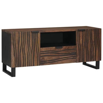 vidaXL TV Eenheden 105 x 33 x 46 cm Walnotenhout Bewerkt, Minder dan 50 cm, Verzenden, Nieuw, Minder dan 100 cm