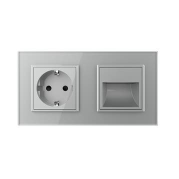 Livolo | Grijs | SR+SR | Wandcontactdoos | Wandverlichting, Ophalen of Verzenden, Nieuw