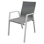 Set van 4 x New Valley dining tuinstoel stapelbaar wit, Ophalen of Verzenden, Nieuw