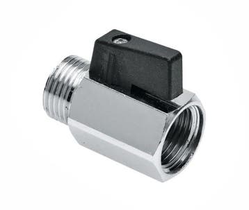 BONFIX Minikogelkraan 3/8 bi.dr. x bu.dr. (zwarte knop), Ophalen of Verzenden, Nieuw