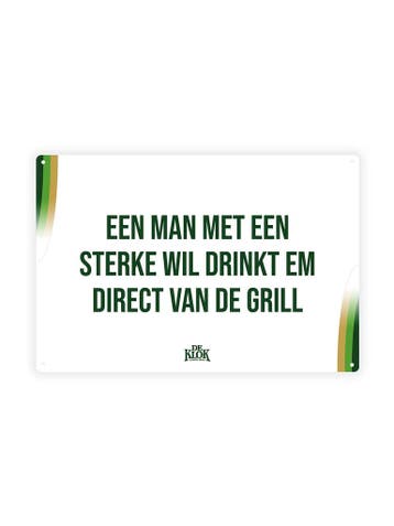 Een man met een sterke wil drinkt em direct van de grill, Ophalen of Verzenden, Nieuw