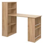 Hoekbureau 120 cm met opbergplanken – Wit modern MDF, Verzenden, Nieuw