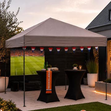 Partytent Easy Up – taupe - 300 x 300 x 270 cm | Incl., Verzenden, Nieuw