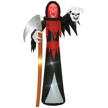 Halloween Decoratie 3,7 M Reusachtige Magere Hein Met LED-ve, Verzenden, Nieuw