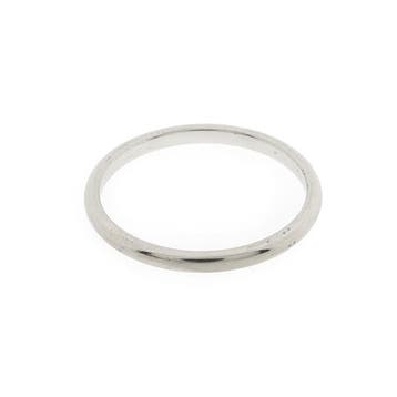 Witgouden aanschuifring, Sieraden, Tassen en Uiterlijk, Ringen, Gebruikt, 19 tot 20, Ophalen of Verzenden, Dame