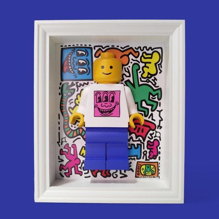 BADFACE (XXI) - Tribute to Lego Keith Haring Edition, Antiek en Kunst, Kunst | Designobjecten