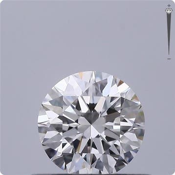 1 pcs Diamant (Natuurlijk) - 0.38 ct - Rond - D (kleurloos), Nieuw