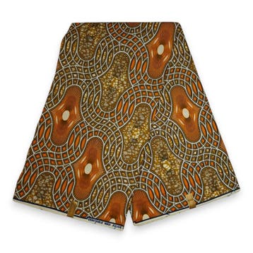 Afrikaanse stof - Mosterdkleurig  - 100% katoen - 1 yard, Ophalen of Verzenden, Nieuw