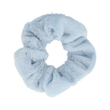 Haarelastiek Scrunchie – Basic – Teddy Stof – Lichtblauw, Sieraden, Tassen en Uiterlijk, Nieuw