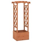 vidaXL Latwerkplantenbak met boog 49x39x117 cm vurenhout, Verzenden, Minder dan 60 cm, Nieuw, 60 cm of meer