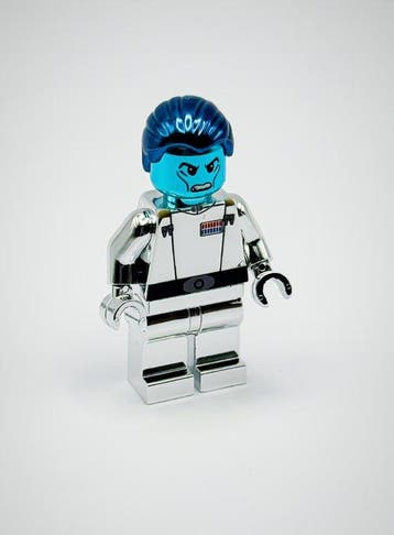 Lego Minifiguur - Star Wars - Chrome Silver Admiral Thrawn, Nieuw