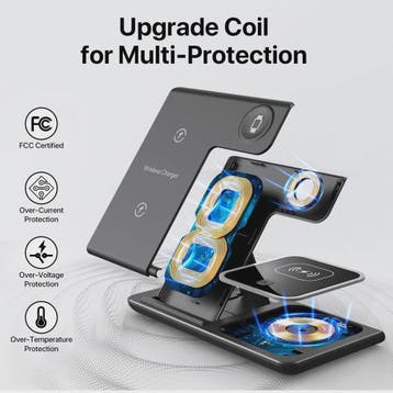 3-in-1 Opvouwbaar Draadloos Laadstation voor iPhone, Apple W, Verzenden, Nieuw