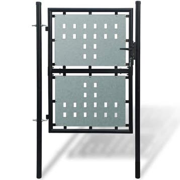 vidaXL Zwarte enkele deur schuttingpoort 100x150 cm, Tuin en Terras, Verzenden, Nieuw