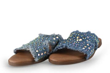 Ann Rocks Slippers in maat 38 Blauw, Slippers, Ann Rocks, Gedragen, Verzenden