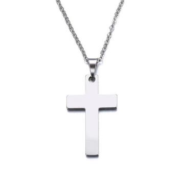 Fako Bijoux - Ketting Met Kruisje - Stainless Steel - RVS -, Verzenden, Nieuw