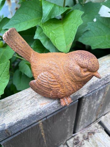 Decoratief ornament - Europa - Gietijzeren vogelbeeldje