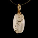 Oud-Romeins Heldere kwarts Pendant, draadgewikkeld kwarts, Antiek en Kunst