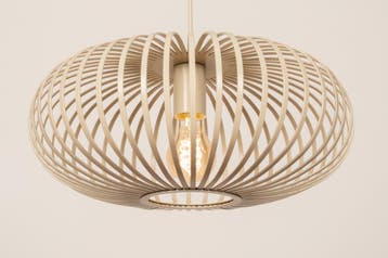 Rietveld Hanglampen - Beige, Zand - Metaal, Ijzer, Verzenden, Nieuw