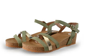 Graceland Sandalen in maat 41 Groen, Kleding | Dames, Verzenden, Sandalen of Muiltjes, Zo goed als nieuw, Graceland