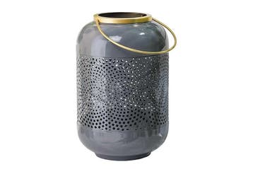 Decoratieve lantaarn CANDLELIGHT 30cm grijs metaal, Ophalen of Verzenden, Nieuw