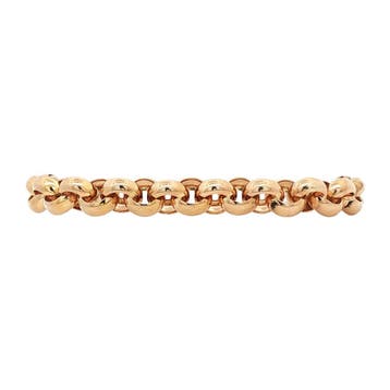 Gouden jasseron armband 19 cm 14 karaat, Verzenden, Zo goed als nieuw, Goud