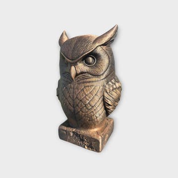 Bust of a owl statue - home decor animal lover gift him her, Verzenden, Nieuw