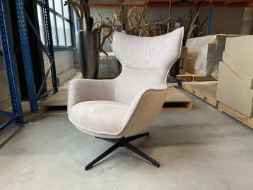 Veiling - Fauteuil Muse (set van 2) - Draaibaar - Stof - Bei, Nieuw