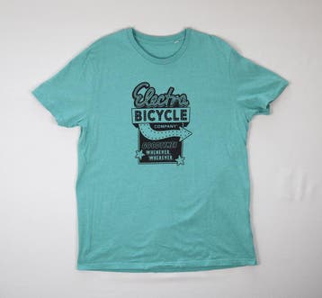 Electra Bicycle Company T-shirt XL Turquoise, Kleding | Heren, T-shirts, Verzenden, Nieuw