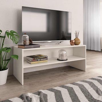 vidaXL Tv-meubel 100x40x40 cm bewerkt hout wit, Minder dan 50 cm, Verzenden, Nieuw, Minder dan 100 cm