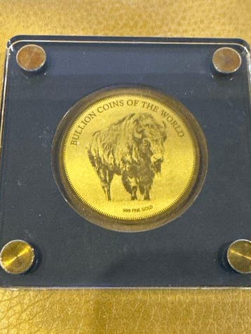 Tsjaad. 5000 Francs 2020 Buffalo, 1/200 Oz (.999) mit CoA