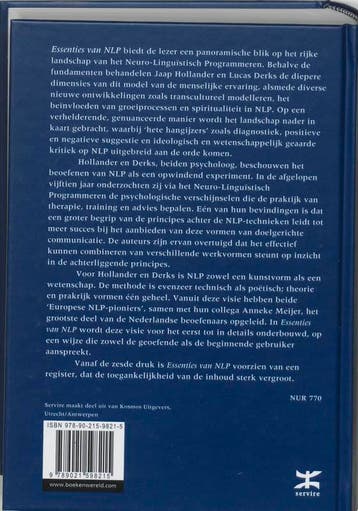 Essenties van NLP 9789021598215 J. Hollander, Boeken, Verzenden, Zo goed als nieuw, J. Hollander
