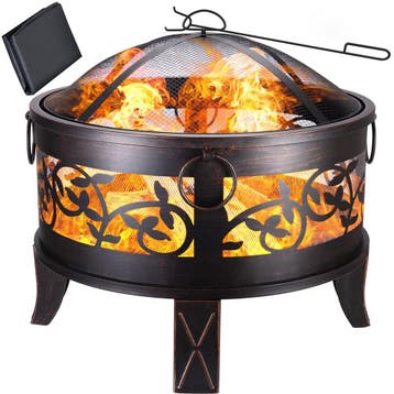 Vuurschaal Rond Ø66cm Antiek Rooster (Barbecue-Vuurkorf), Verzenden, Nieuw