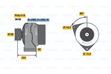 Dynamo / Alternator MERCEDES-BENZ S-KLASSE (300 SE, SEL/S..., Auto-onderdelen, Motor en Toebehoren, Ophalen of Verzenden, Nieuw