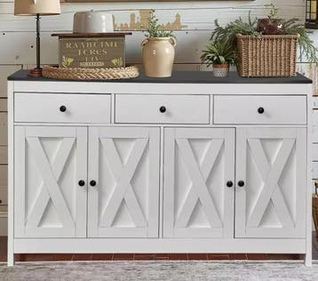 Dressoir met Lades & Deuren – 140 cm Koffiekast Landelijk, Huis en Inrichting, Keuken | Keukenelementen, Verzenden, Nieuw
