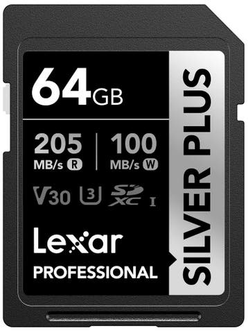 Lexar SD Silver Plus UHS-1 64GB V30, Ophalen of Verzenden, Nieuw, Overige typen, Overige merken