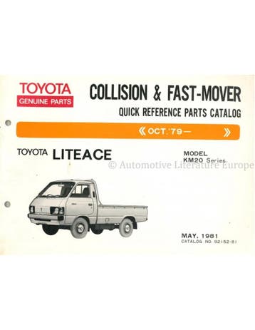 1981 TOYOTA LITEACE SNEL ONDERDELENHANDBOEK