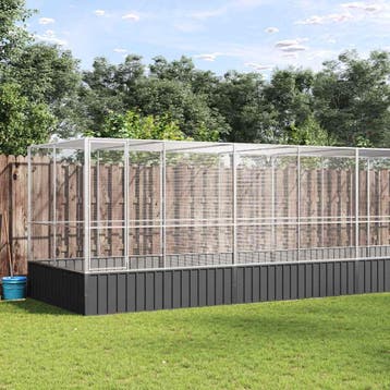 vidaXL Volière met verlengstuk 832x207x212 m staal, Verzenden, Nieuw