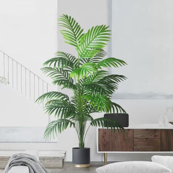 Grote Kunstpalmboom 90-120cm - Tropische Nep Plant voor Huis, Huis en Inrichting, Kamerplanten, Verzenden
