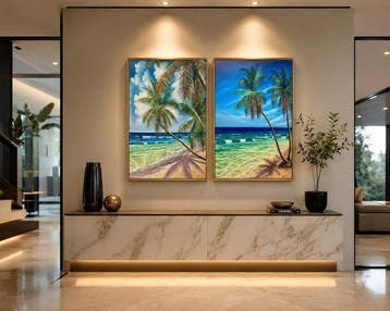 Honeil - Reflejos de Palmeras y Mar, Antiek en Kunst