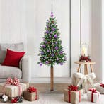 vidaXL Slanke Kerstboom Groen 150 cm PVC en massief, Diversen, Kerst, Verzenden, Nieuw