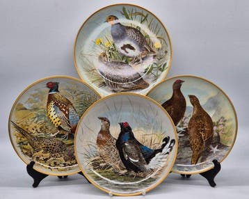 Haviland Limoges – Sammelteller-Set „Gamebirds of the World“, Antiek en Kunst, Antiek | Meubels | Tafels