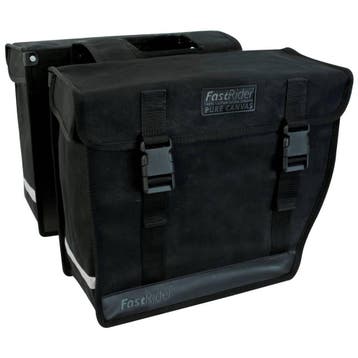 Fast Rider Canvas Fietstas Led 41,5 Liter Zwart, Verzenden, Nieuw