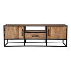 Tv-meubel Mangohout Lowen 165 cm, Verzenden, Nieuw, Overige houtsoorten, Industriële meubels