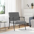 vidaXL Fauteuil Donkergrijs Stof, Verzenden, Nieuw