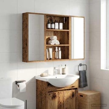 vidaXL Badkamer wandkast Oudhout 40 x 10 x 60,5 cm, Verzenden, Nieuw