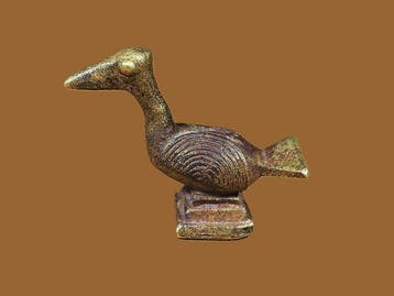 Het gewicht om het figuurlijke goud te wegen. Gans. -