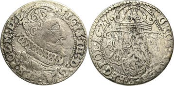 6 Groescher 1627, Polen Sigismund Iii Wasa 1587-1632, Verzenden