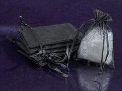 Cadeauzakje giftbag Organza Zwart 9x13 cm, Ophalen of Verzenden, Nieuw